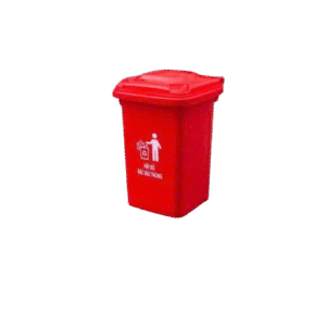 Thùng Rác Công Nghiệp 30 Lít Màu Đỏ