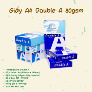 Giấy Double A A4 80gsm