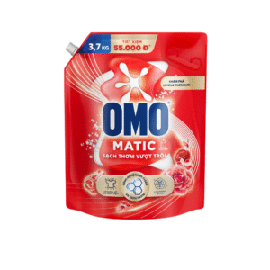 Nước Giặt OMO Matic Cửa Trên Túi 3.7Kg – Giặt Sạch Sâu, Thơm Lâu, Tiết Kiệm Hơn