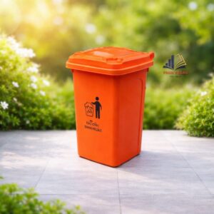 Thùng Rác Công Nghiệp 60 Lít Màu Cam