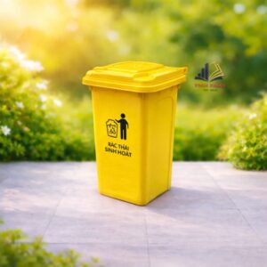 Thùng Rác Công Nghiệp 60 Lít Màu Vàng