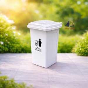 Thùng Rác Công Nghiệp 60 Lít Màu Trắng