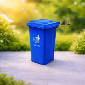 Thùng Rác Công Nghiệp 60 Lít Màu Xanh Dương
